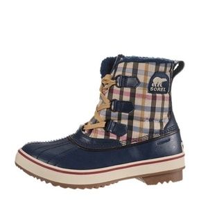 Sorel Tivoli Blue Plaid Winter Boot / Size 9